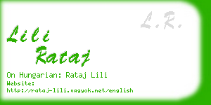 lili rataj business card